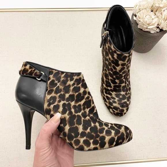 New Longchamp $805 Calf Hair Stiletto Heel Bootie - Picture 2 of 15